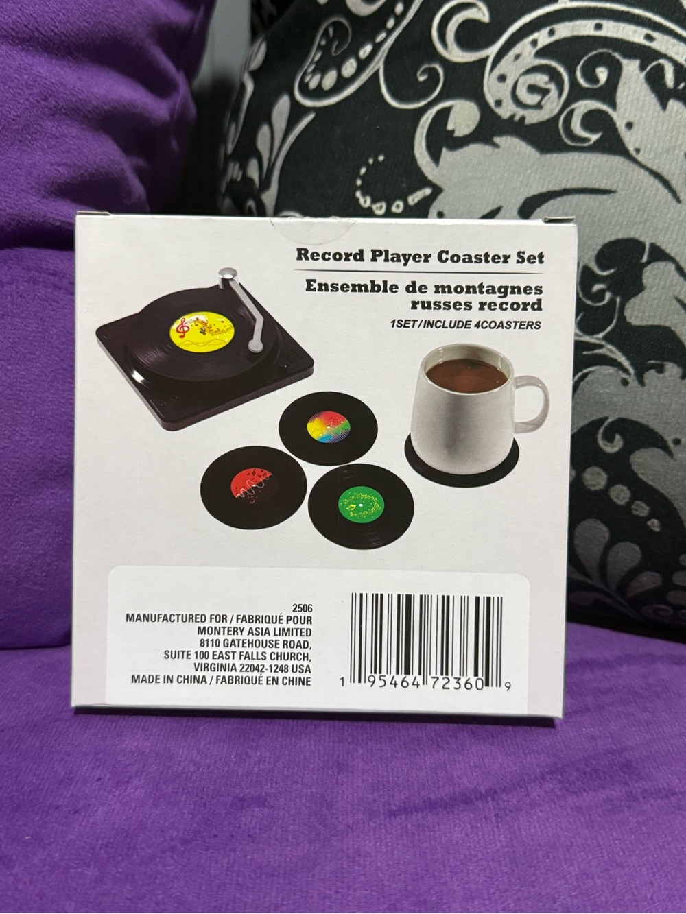 Record Player Coaster Set - Picture 3 of 5